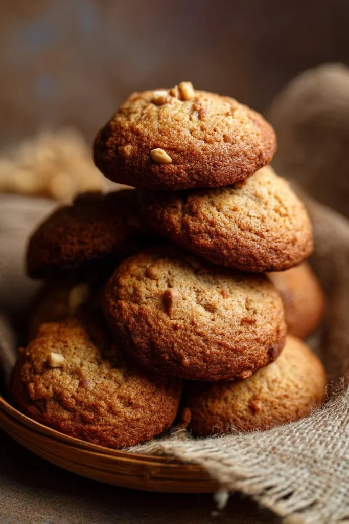 Delicious banana bread cookies fresh out of the oven with chocolate chips