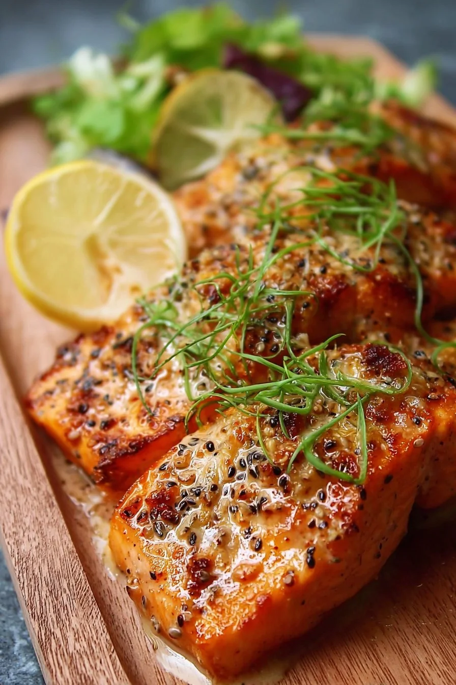Bang Bang Salmon: A Delightful Twist on a Classic 2 Dish of Bang Bang Salmon with spicy sauce and garnishes