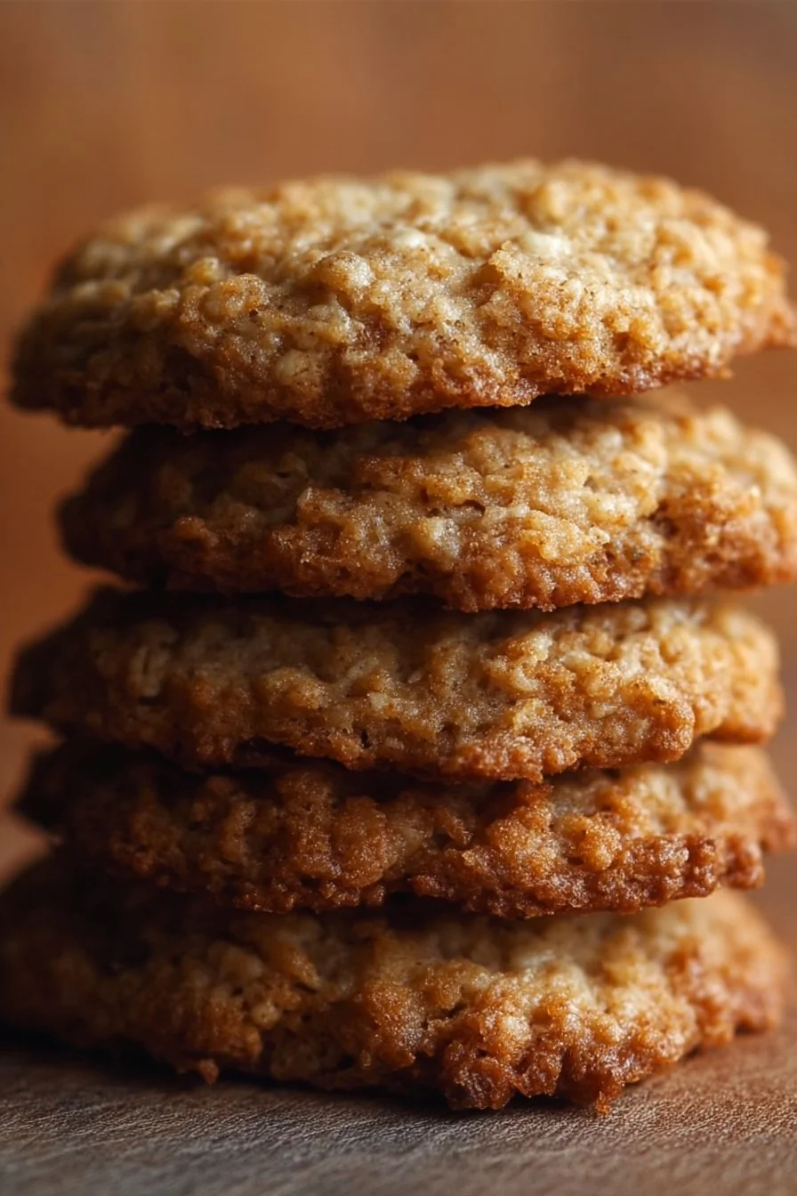 Chewy banana oatmeal cookies on a plate, featuring oats and ripe bananas.