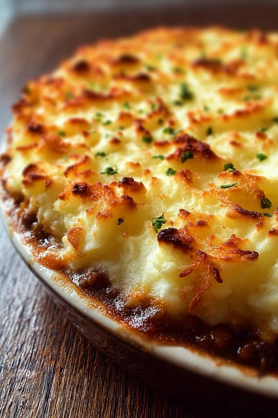 Delicious and comforting Shepherd's Pie casserole served warm
