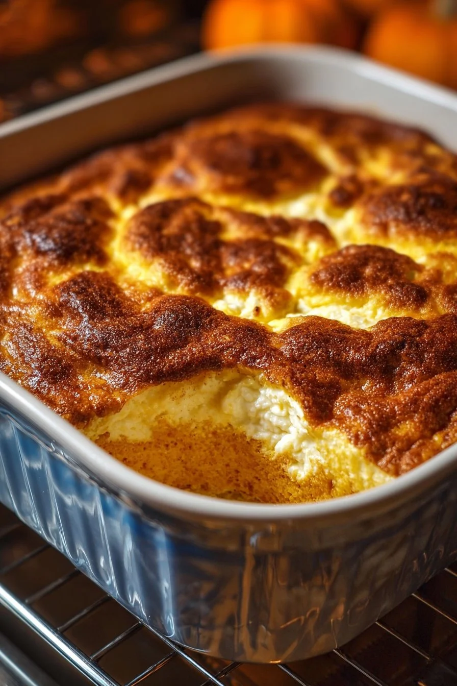 Pumpkin Cottage Cheese Bake 2 Baked Pumpkin Cottage Cheese with spices and a golden crust