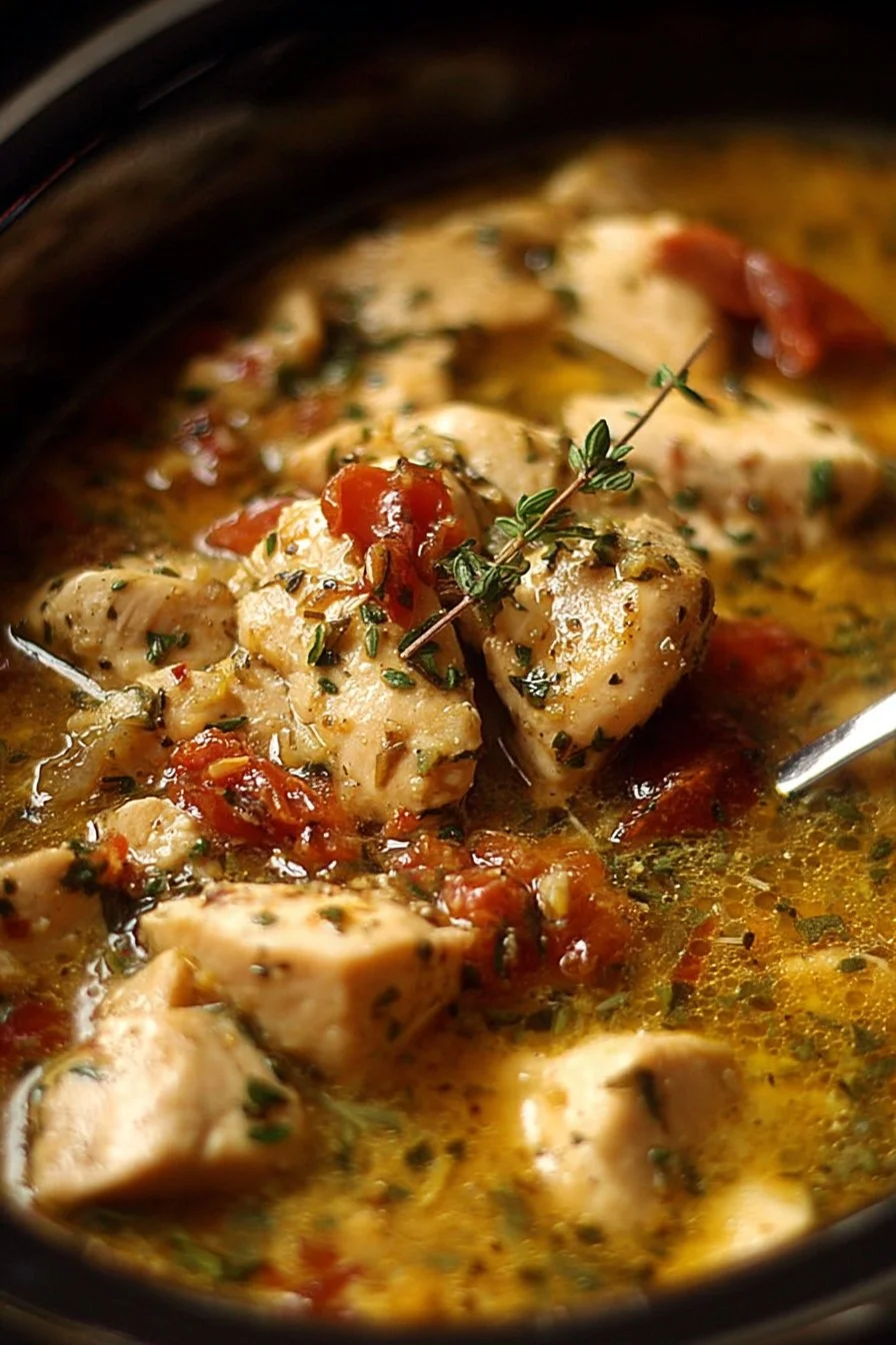 Delicious Ranch Chicken cooked in a crock pot for a flavorful meal