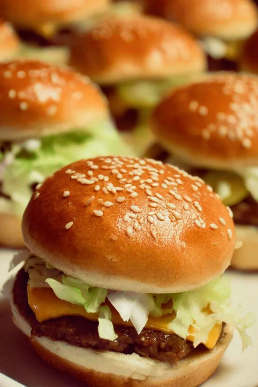 Delectable Big Mac Sliders served on a platter.
