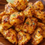 Cowboy Butter Chicken Bites served on a plate, garnished and ready to eat
