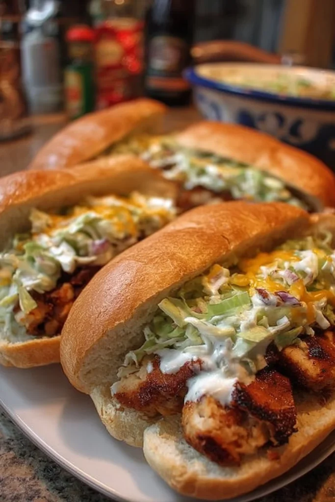 A mouthwatering South Carolina Bird Dog Sandwich loaded with savory ingredients.