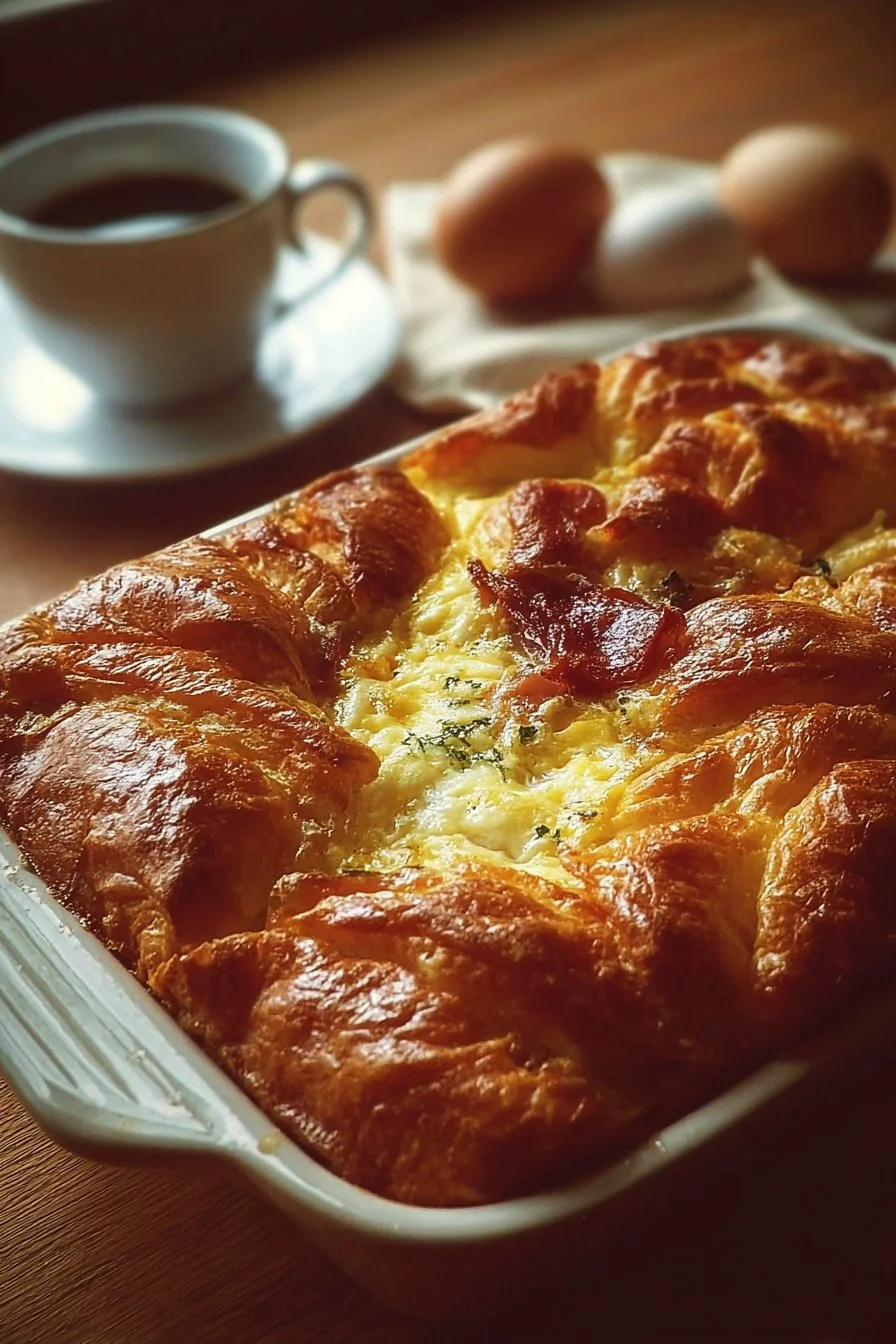 Breakfast Casserole with Croissant Dough