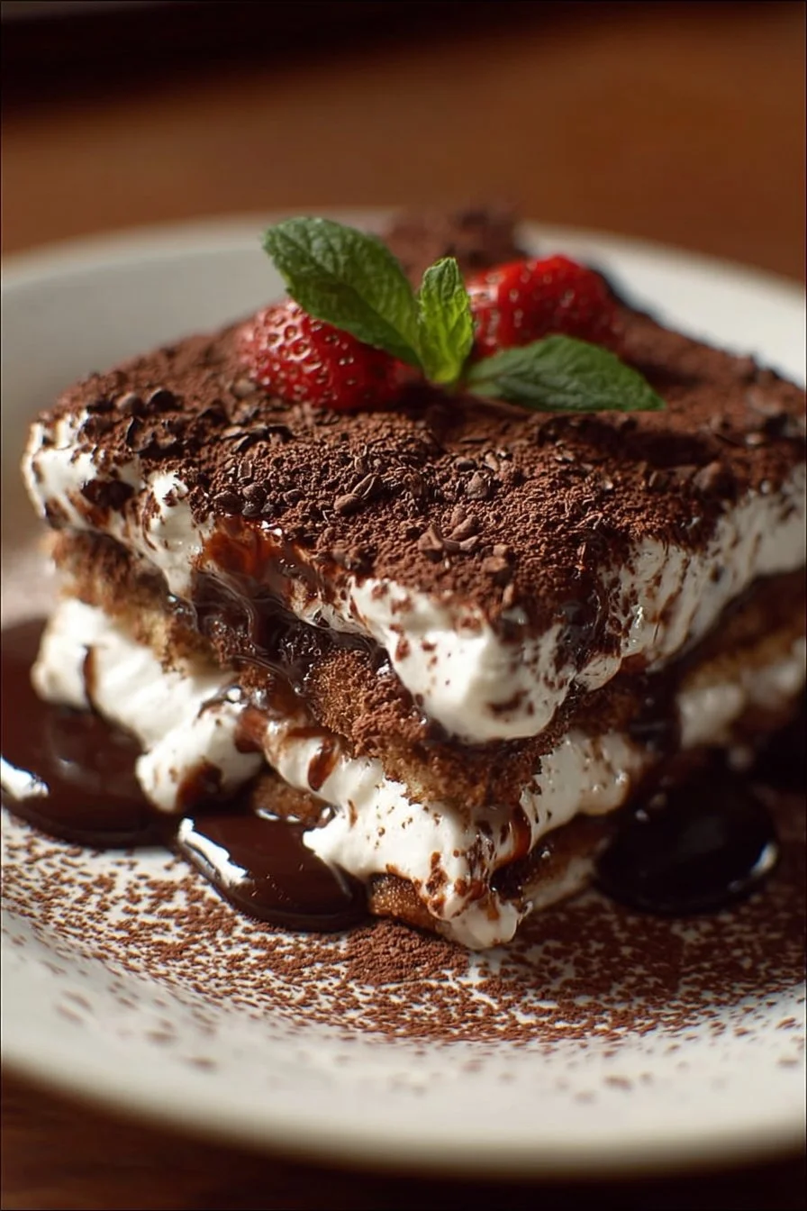 Chocolate Lasagna 2 Delicious homemade Chocolate Lasagna dessert layered with creamy chocolate filling
