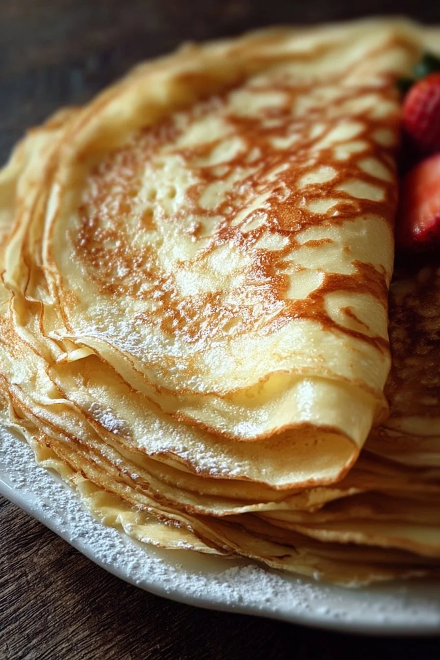 Classic French Crepes 2 Classic French crepes served with filling and toppings