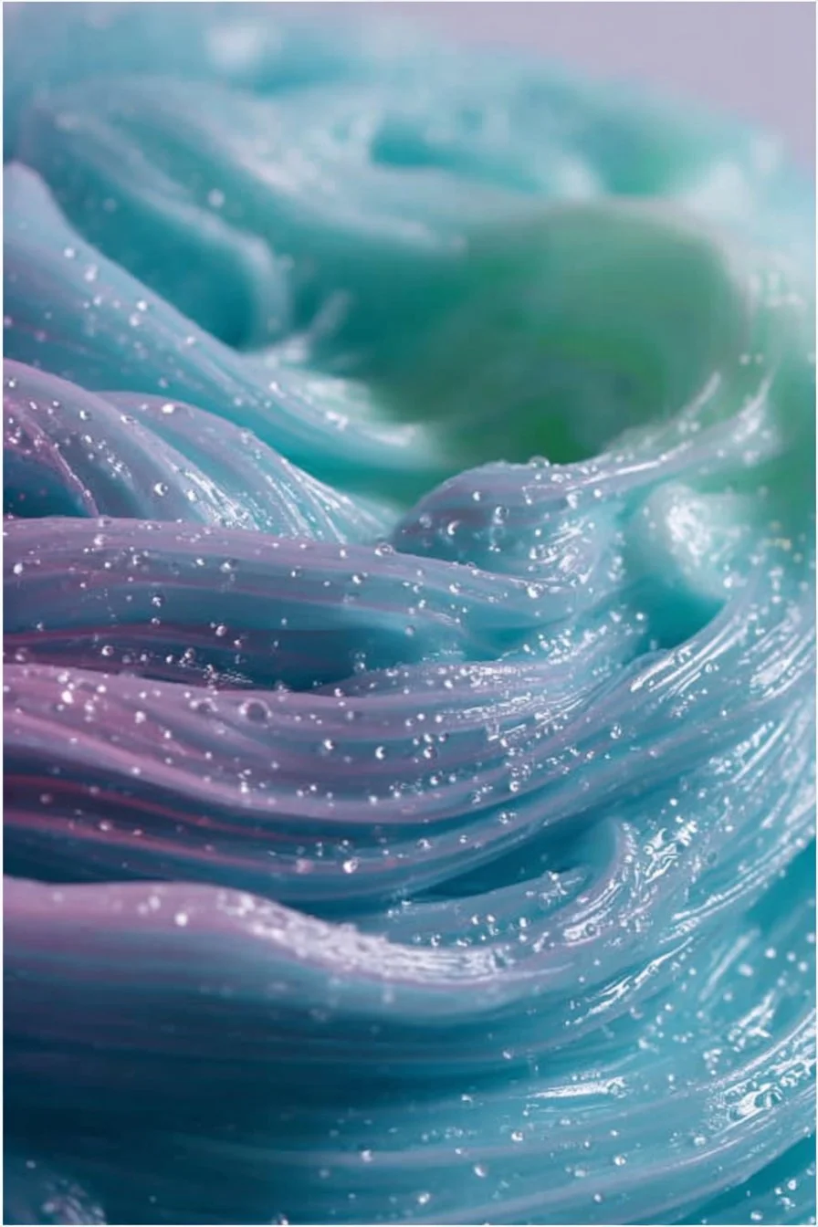 Cornstarch and Dish Soap Slime 2 Colorful cornstarch and dish soap slime in hands, perfect for kids' activities