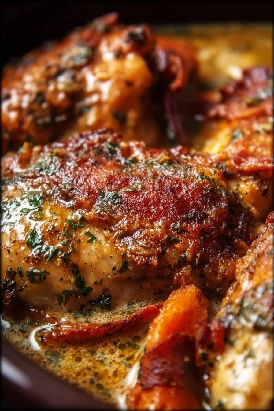 Crock Pot Marry Me Chicken 2 Crock Pot Marry Me Chicken served with creamy sauce and herbs