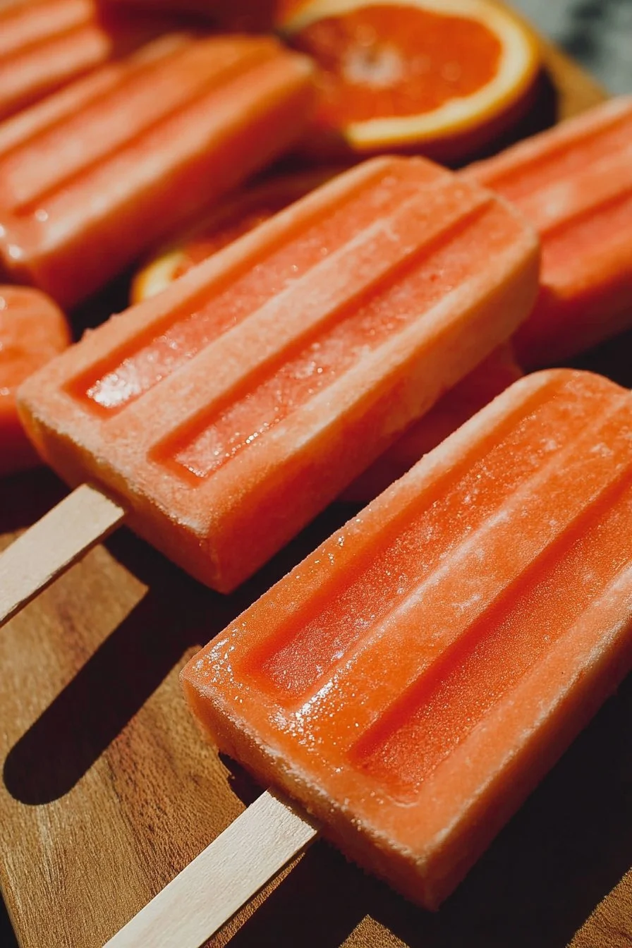 Delicious homemade orange creamsicles with creamy orange flavor