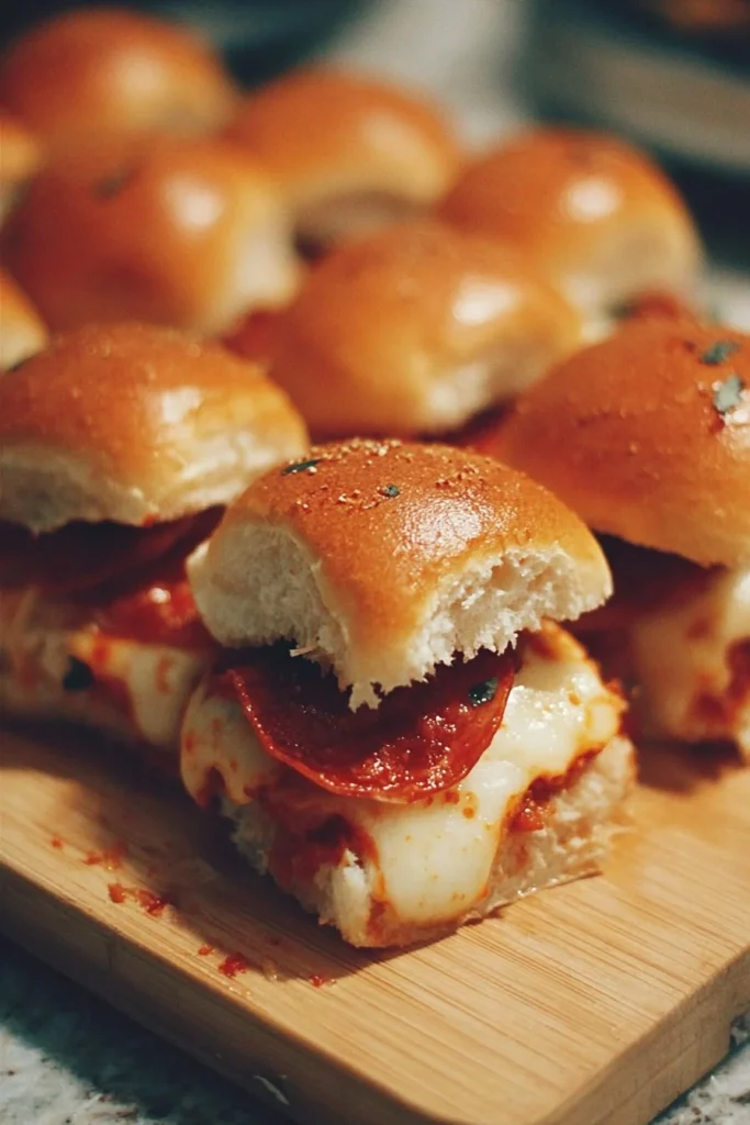 Delicious Pizza Sliders served on a platter for a tasty snack.