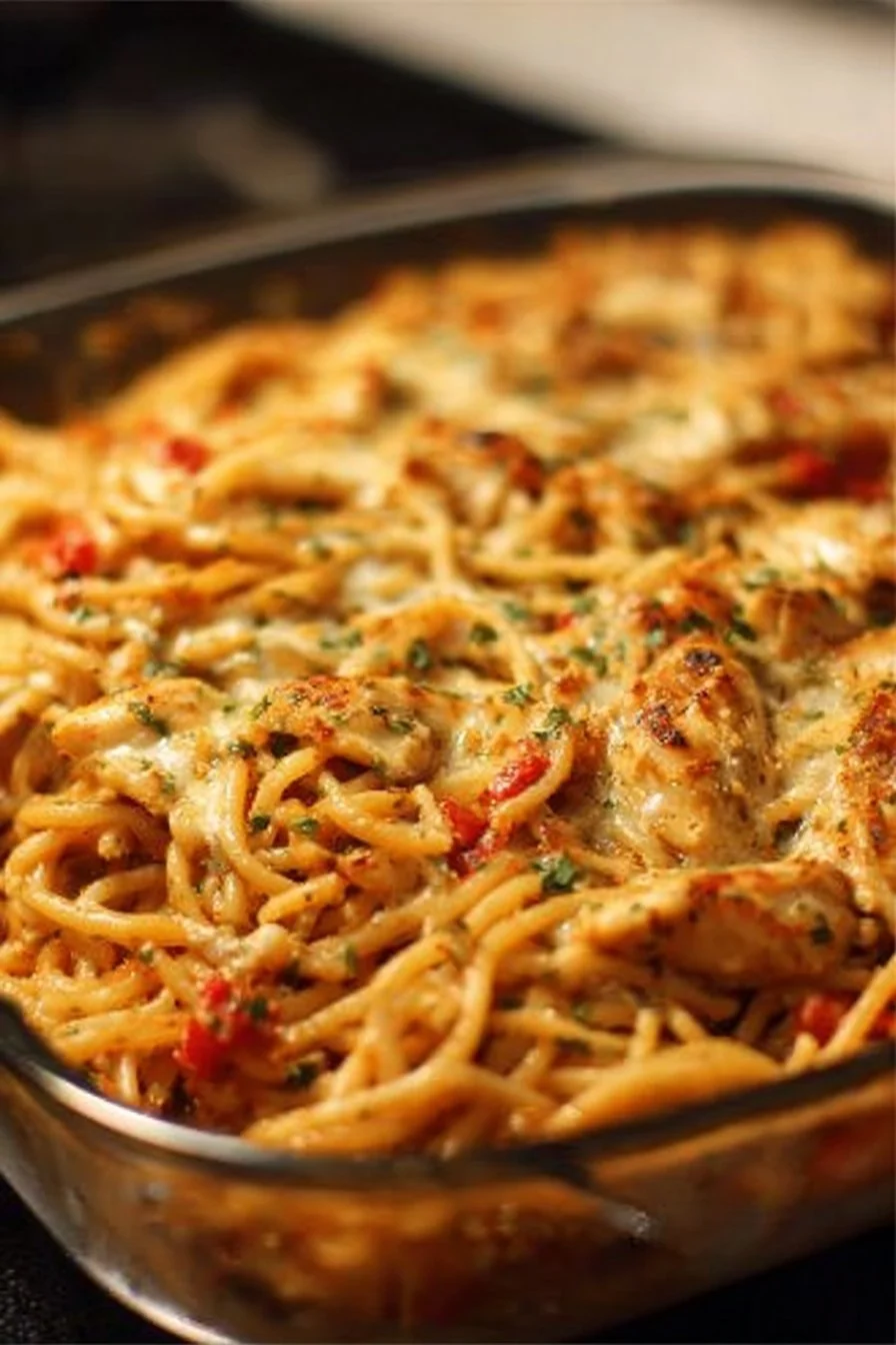 Ultimate Chicken Spaghetti Casserole