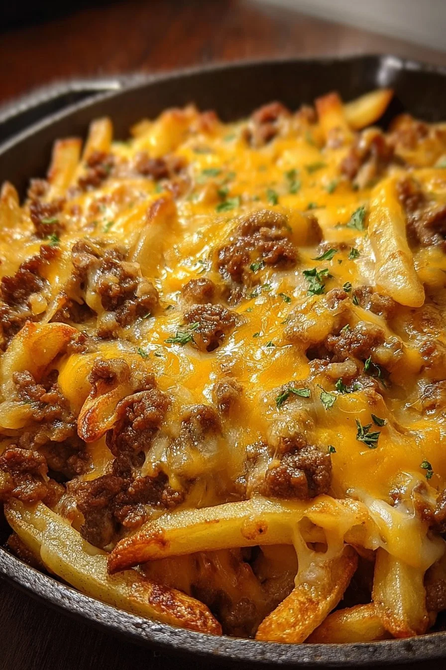 Cheeseburger French Fry Casserole