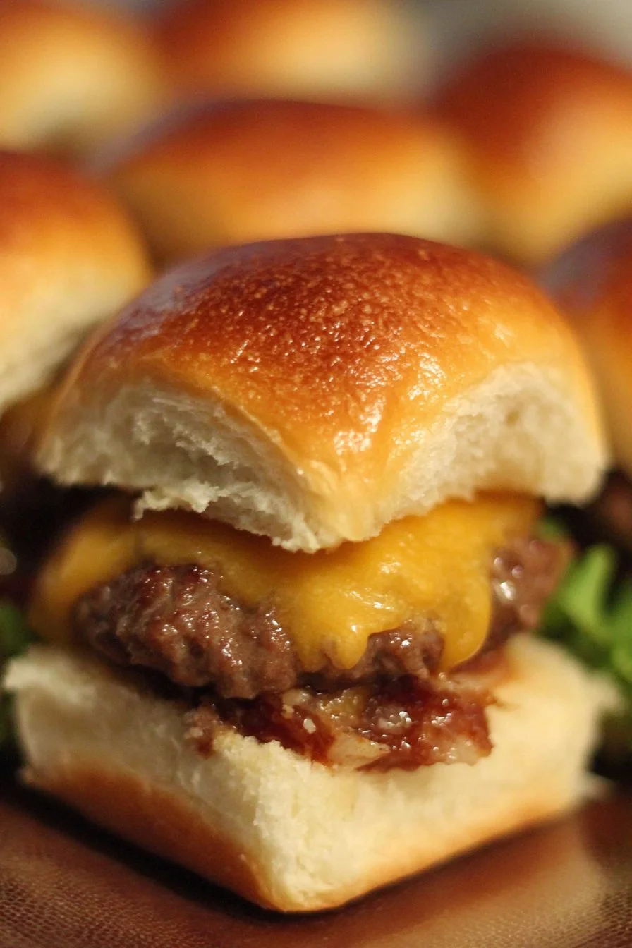 Delicious cheeseburger sliders served on a plate