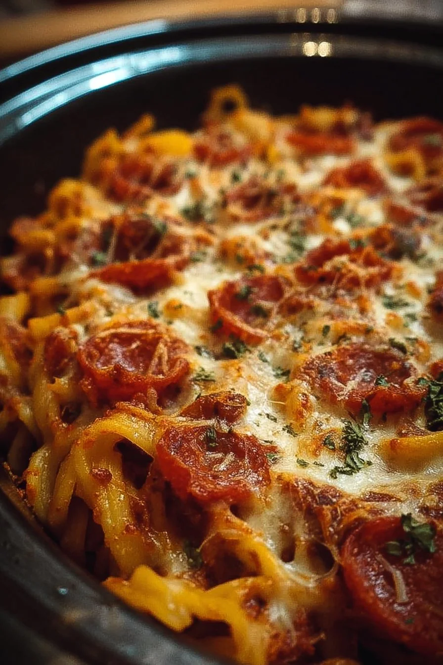 Crockpot Pizza Pasta