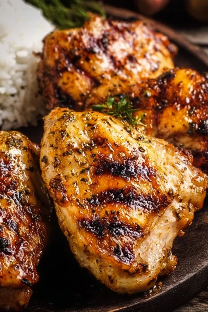 A delicious serving of chicken delight with vibrant vegetables and spices.