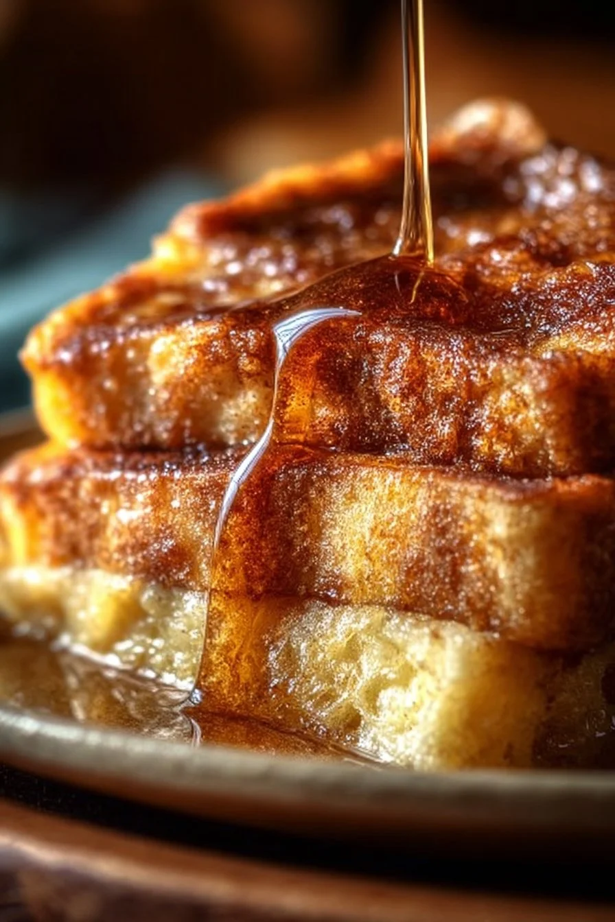 Delicious Cinnamon Overnight French Toast Bake ready to serve