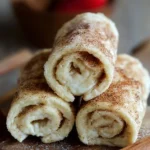 Cinnamon sugar cheesecake roll-ups on a plate, ready to be enjoyed.