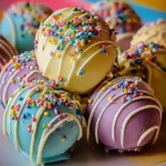 Colorful Easter Egg Oreo Balls decorated for spring celebrations.