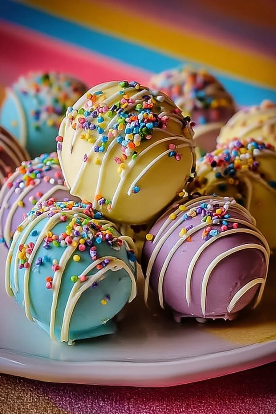 Colorful Easter Egg Oreo Balls decorated for spring celebrations.