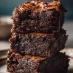 Delicious fudgy brownies on a plate, perfect for chocolate lovers