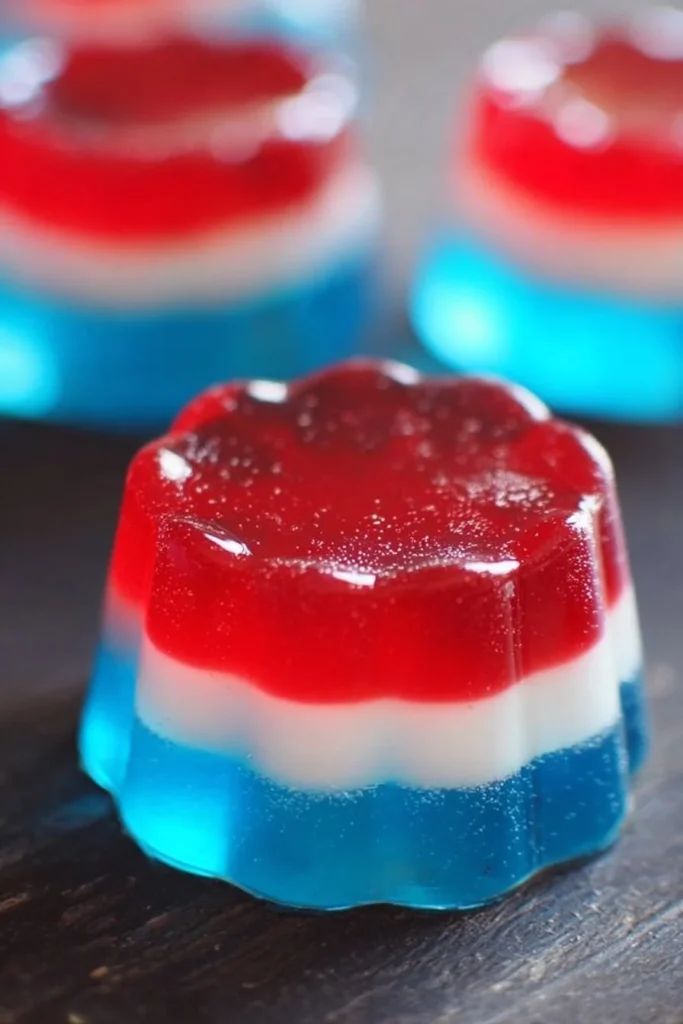 Red White & Blue Jello shots for festive celebrations