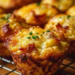 Delicious savory breakfast muffins served on a plate.