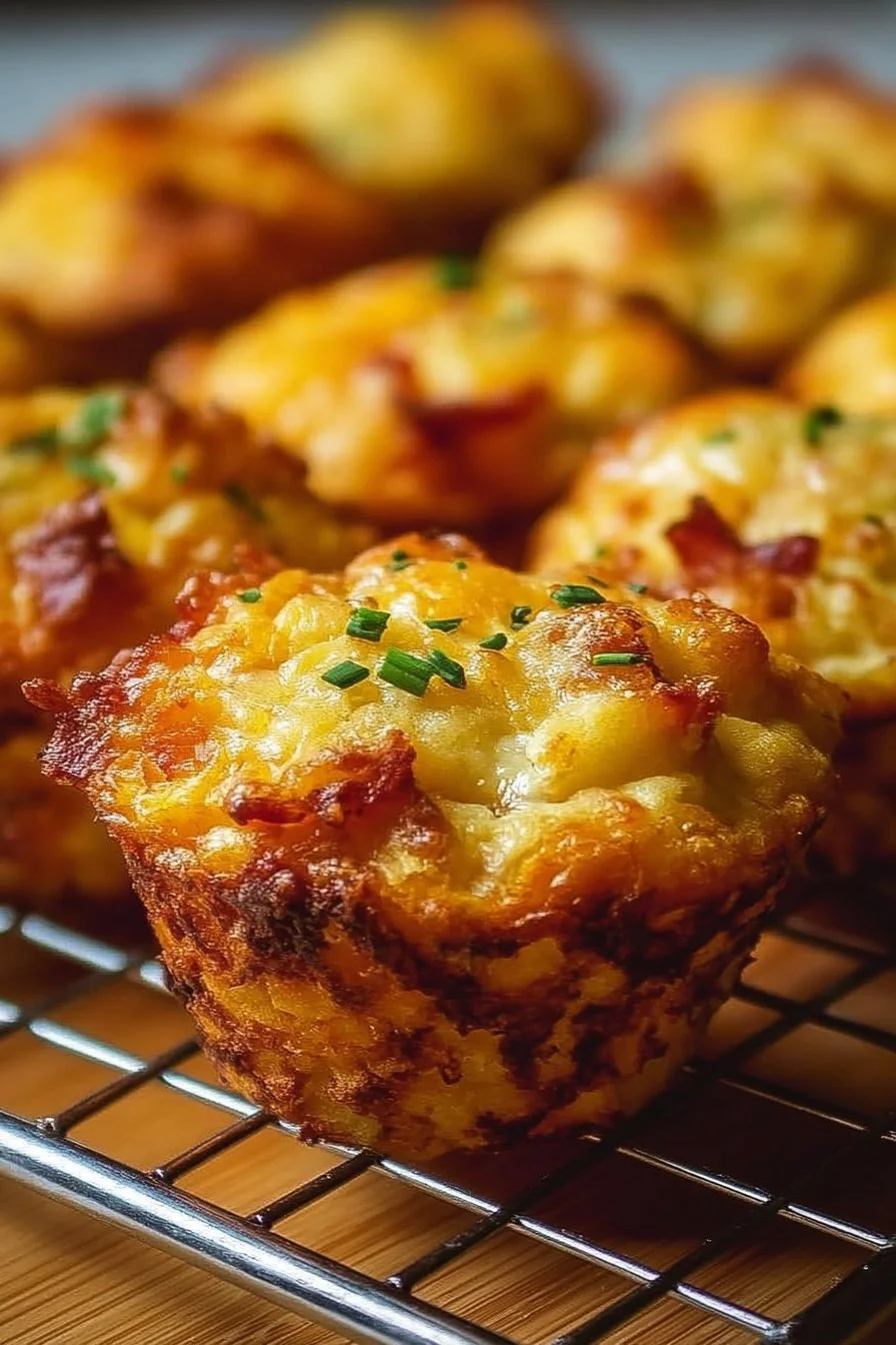 Delicious savory breakfast muffins served on a plate.