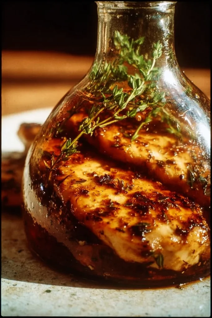 Delicious chicken marinated with the best marinade for grilling or baking.